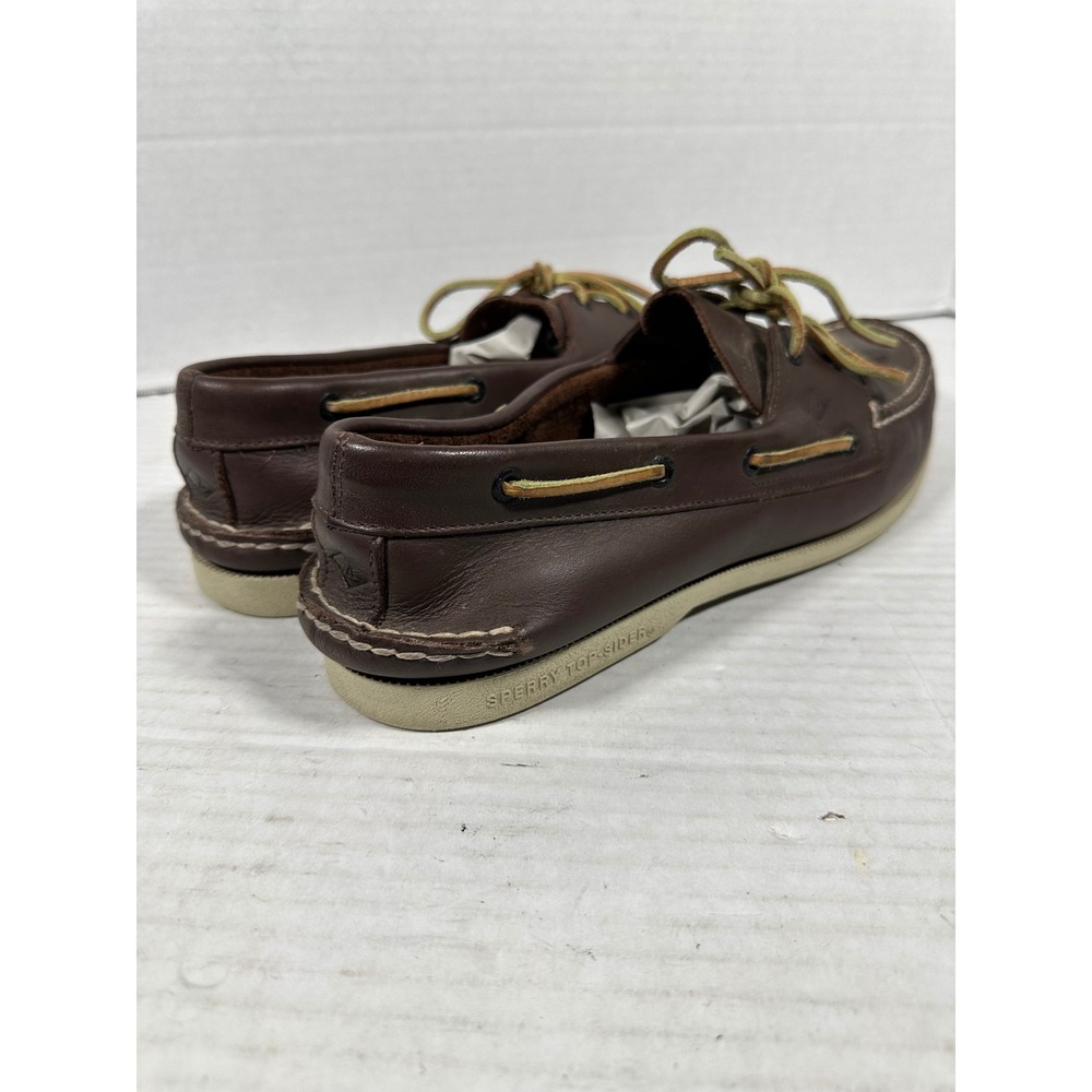 Sperry Top-Sider Mens 14M Brown Leather Authentic Original Boat Shoes 0195115 - Picture 10 of 16